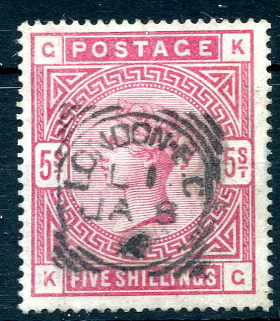 1883/84 5/- rose QV. Used with neat central ... Image 1++