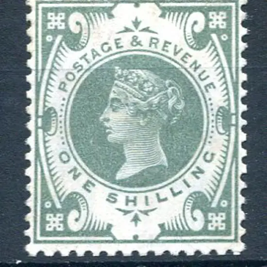 1887/93 1/- green Jubilee. Fine MLH. SG 211, Cat. ...