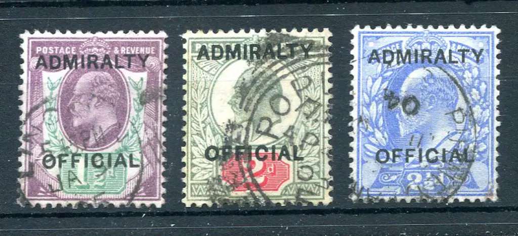 1903 1½d, 2d & 2½d KEVII ovptd "ADMIRALTY ... Image 1++