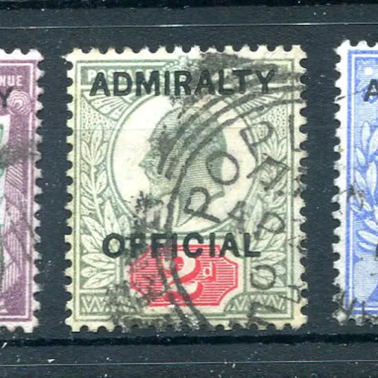 1903 1½d, 2d & 2½d KEVII ovptd "ADMIRALTY ...