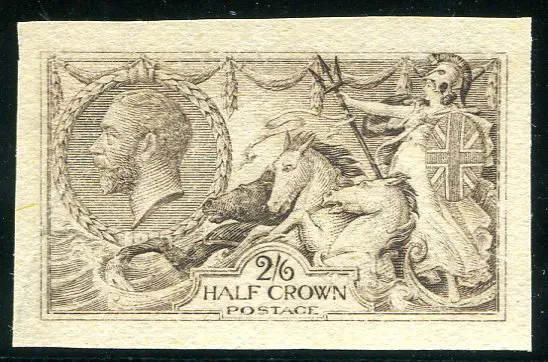 1913/18 2/6d brown Waterlow plate proof on thin ... Image 1++