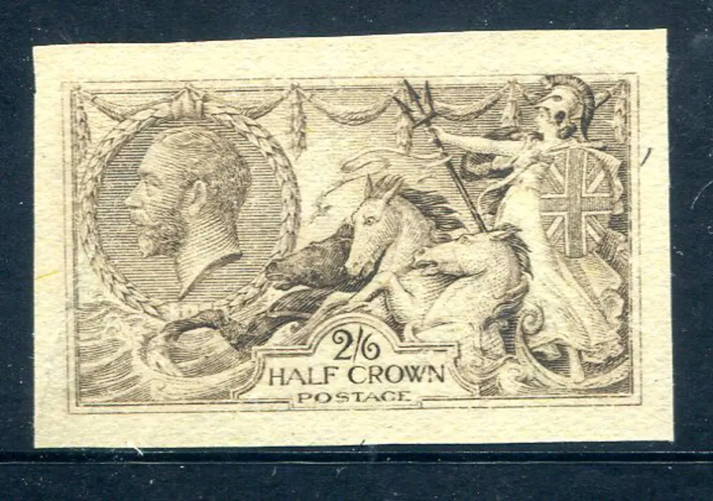 1913/18 2/6d brown Waterlow plate proof on thin ... Image 1++