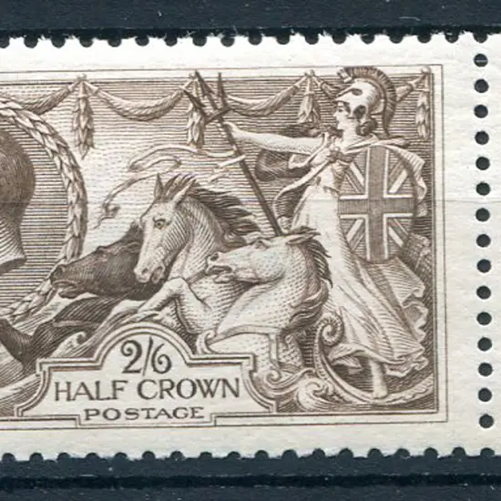 1918 2/6d chocolate-brown B.W. printing. Fine MUH ...