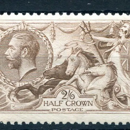 1918 2/6d reddish-brown B.W. printing. Fresh MUH, ...