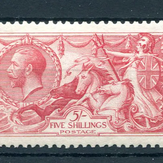 1913/18 5/- rose-carmine Waterlow. Fresh MUH, ...