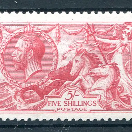 1918/19 5/- rose-carmine, BW printing. Fine MVLH, ...