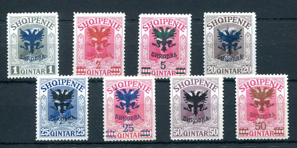 1920 "Eagle" double-headed ovptd set (excl 10q). ... Image 1++