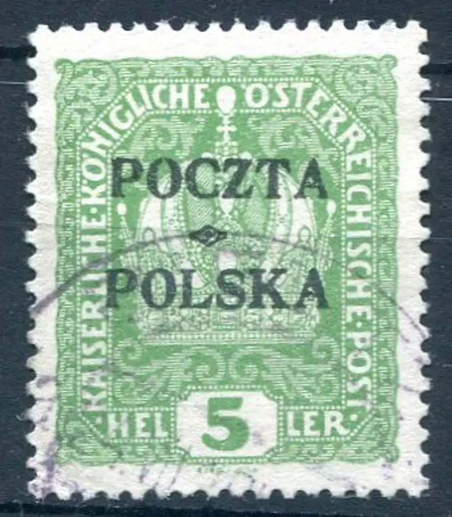 1919 "POCZTA POLSKA" ovpt on Austria 5h ... Image 1++
