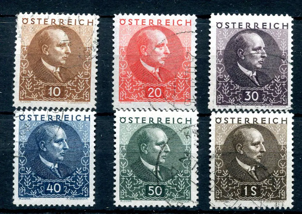 1930 Miklas set of 6. F/U. SG 660/65, Cat. £200 ... Image 1++