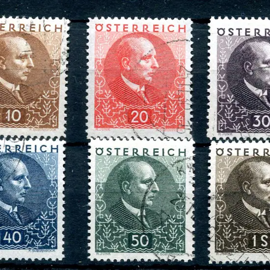 1930 Miklas set of 6. F/U. SG 660/65, Cat. £200 ...