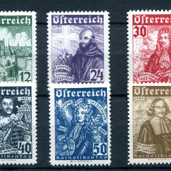 1933 Relief of Vienna 250th Anniv set of 6. MUH. ...