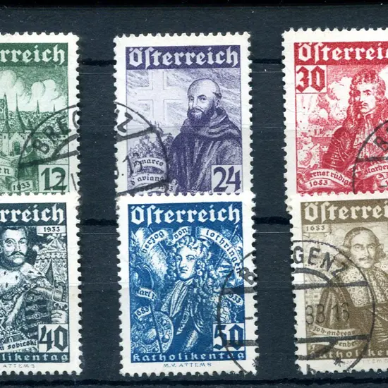 1933 Relief of Vienna 250th Anniv set of 6. F/U. ...