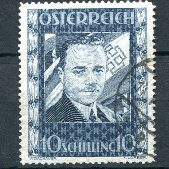 1936 10d Dolfuss. Fine used. Superb example. SG ...