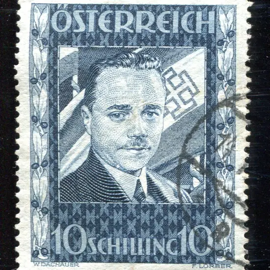1936 10d Dolfuss. Fine used. Superb example. SG ...