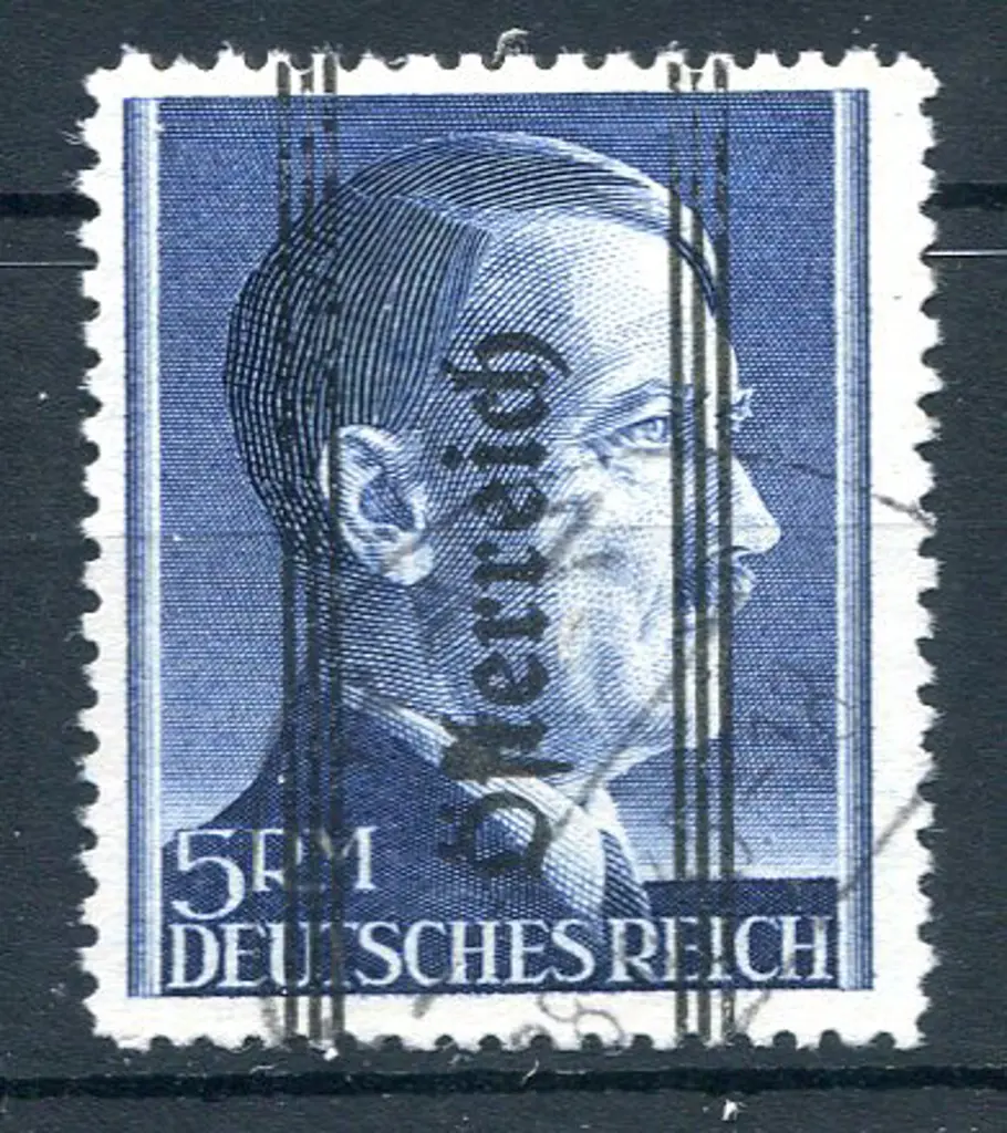 1945 5rm Hitler with 18½mm ovpt. Fine used. SG ... Image 1++