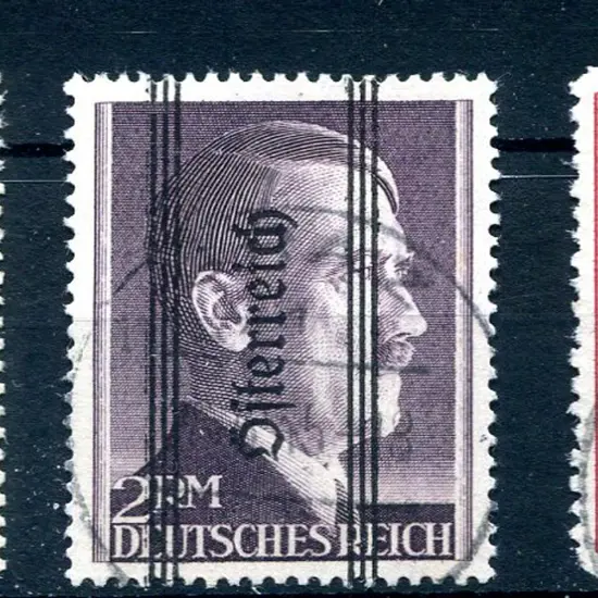 1945 1rm, 2rm & 3rm Hitler with 16¼mm ovpt. Fine ...