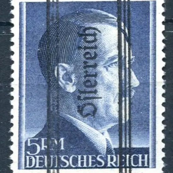 1945 5rm Hitler with the thinner ovpt. Fine MLH. ...