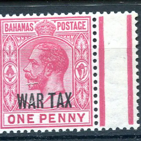 1918 1d KGV ovpt "WAR TAX" with wmk sideways. Fine ...