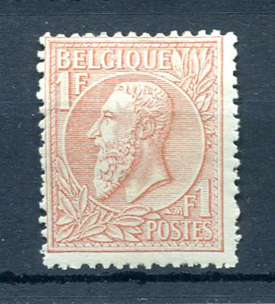 Belgium 1884/91 1f red-brown on green MLH with ... Image 1++
