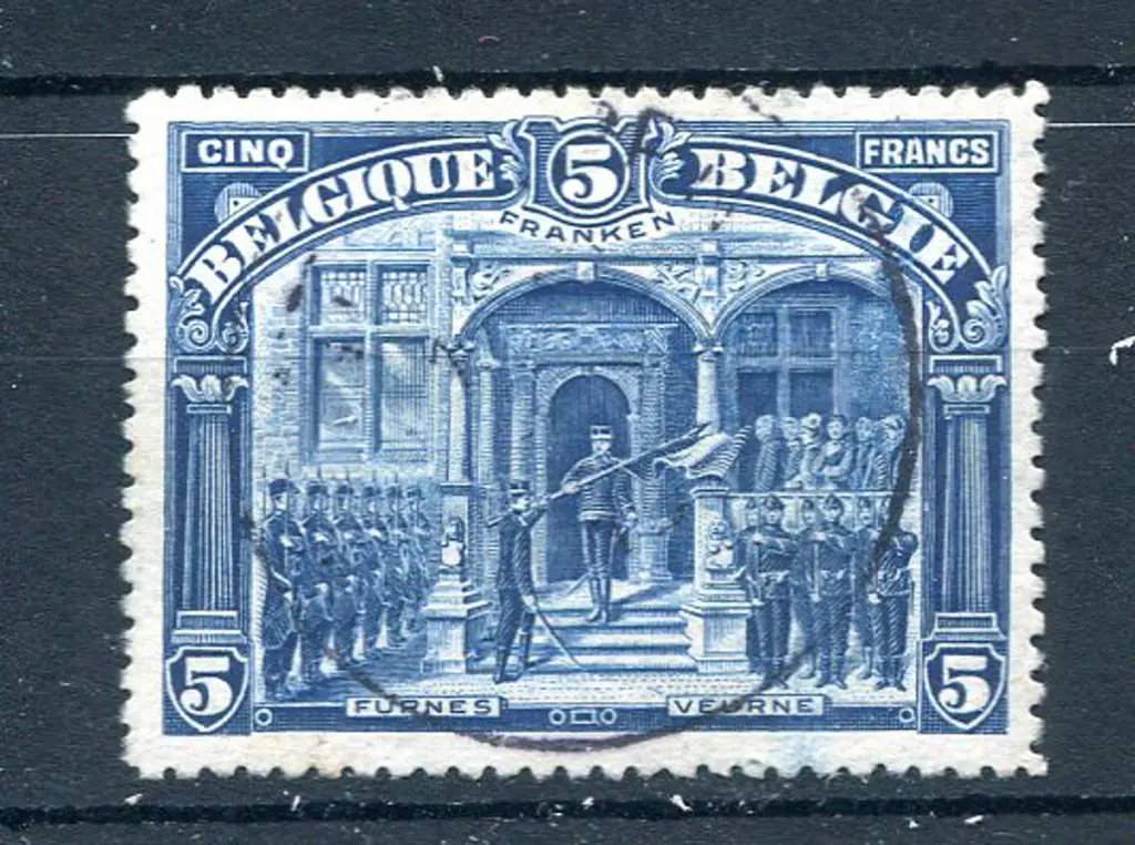 1915 5f blue Franken. F/U, cds. SG 193, Cat. £225 ... Image 1++