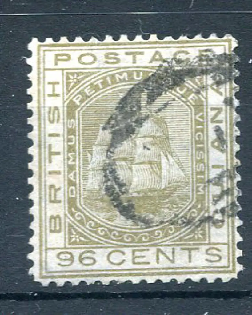British Guiana 1876/79 96¢ olive-bistre. Used with ... Image 1++