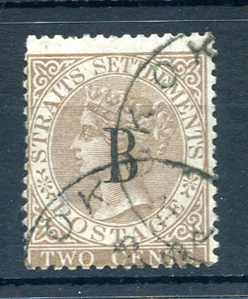 1882/85 2c brown, Straits Settlements, CC wmk ... Image 1++