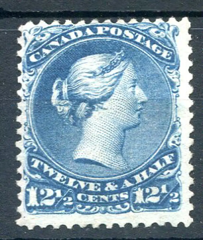 1868 12½¢ bright blue. MNG, centred high. Rich ... Image 1++