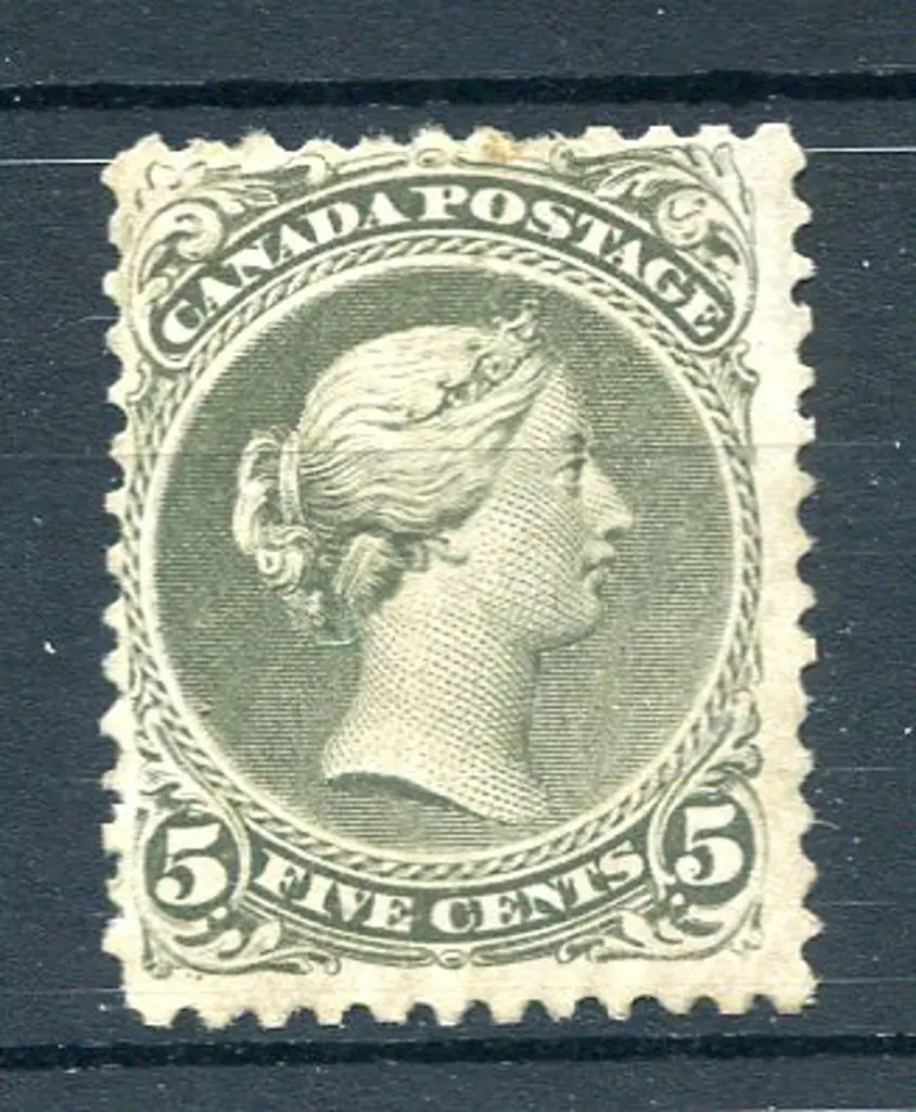 1868/69 5¢ olive-green. MNG, centred to top left. ... Image 1++