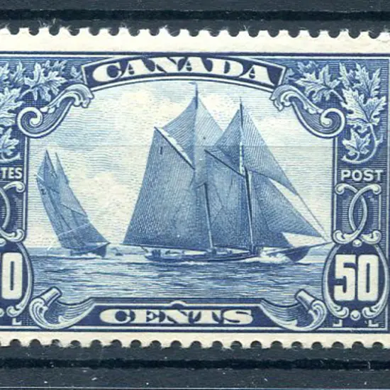 1898 50¢ blue fishing schooner. Fresh MVLH. SG ...
