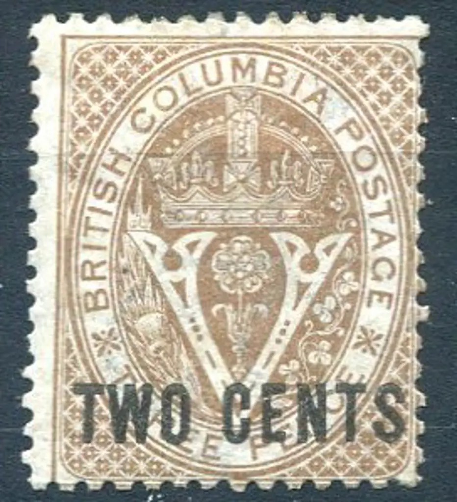 Canada-British Columbia 1868/71 "TWO CENTS" ... Image 1++