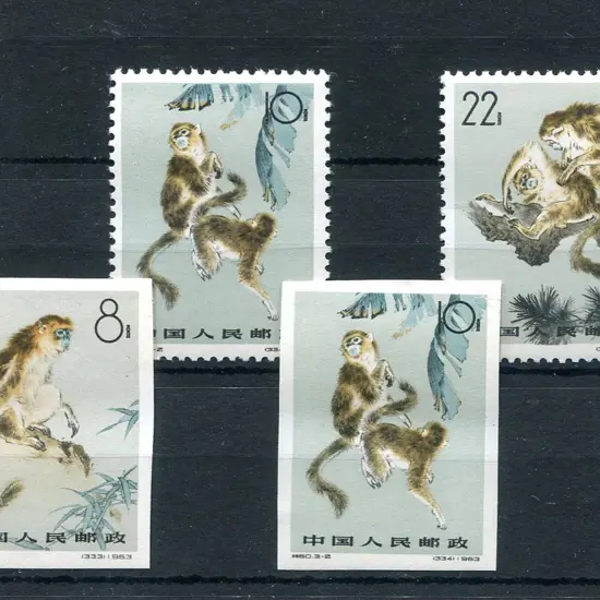 1963 Sun-nosed Monkeys set of 3 with matching ...