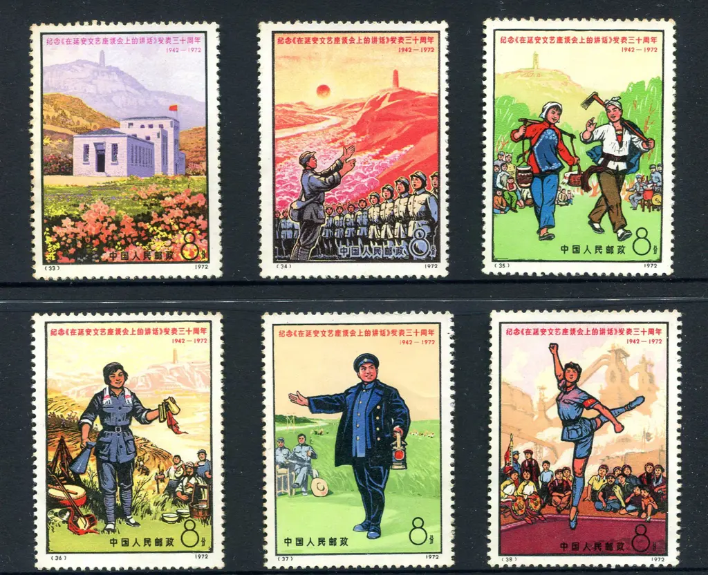 1972 Yenan Forum 30th Anniv set of 6. MUH with ... Image 1++
