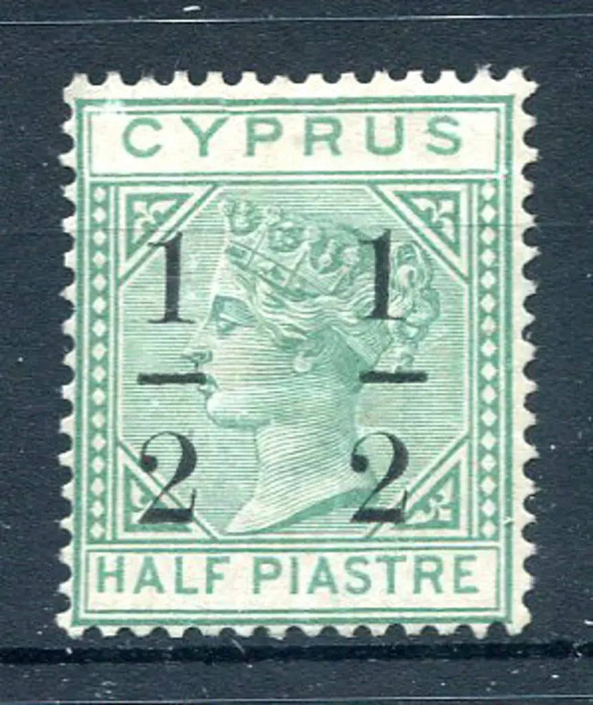 1886 "½" on ½pi emerald green, wmk CA. Fresh MVLH ... Image 1++