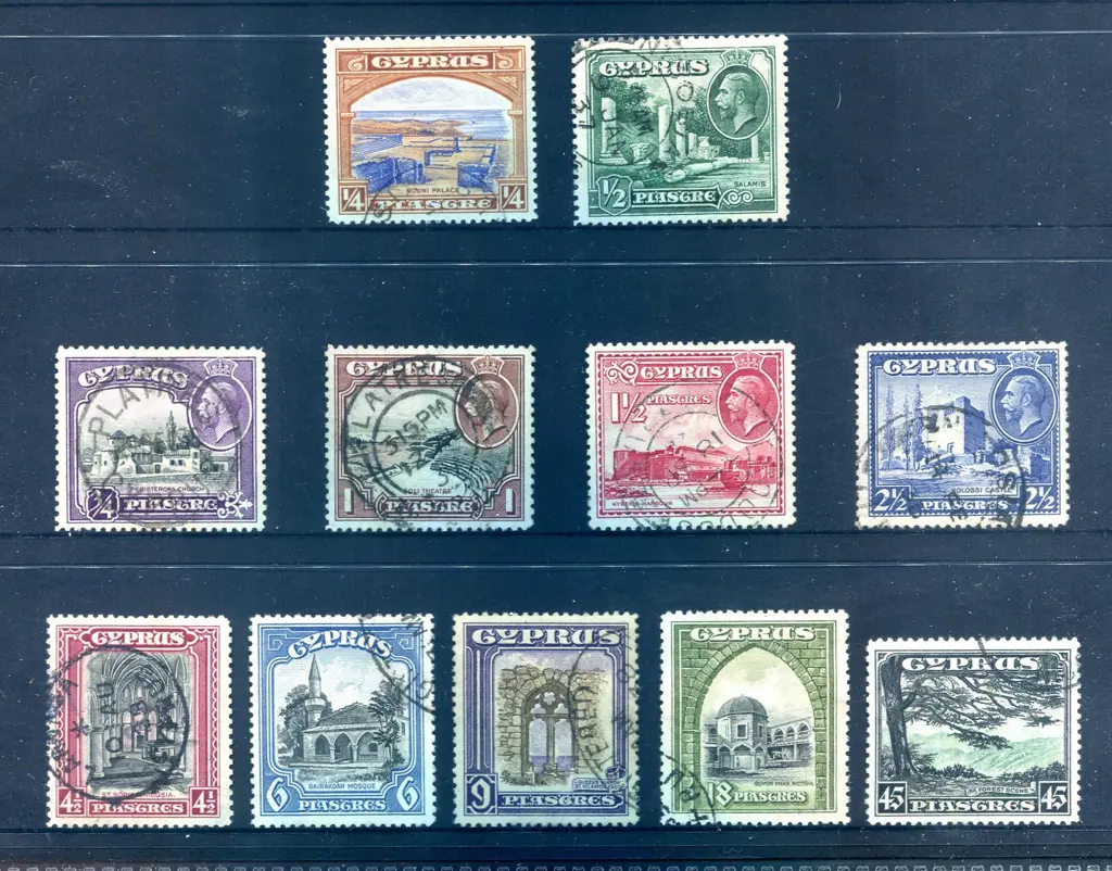 1934 Pictorials set of 11 to 45p. All F/U with ... Image 1++