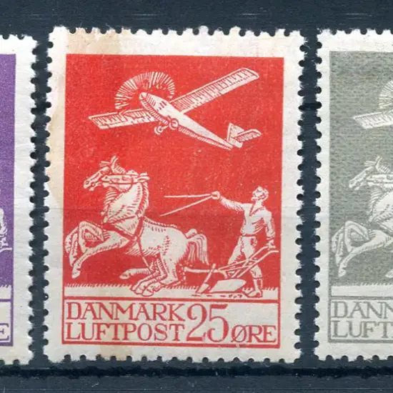 1925/29 Airmails set of 5. MLH with light tan ...