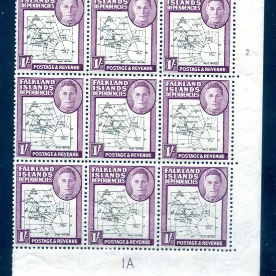 Falkland Is Dependencies 1946/49 1/- black & ...