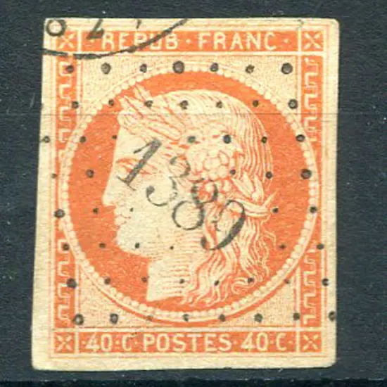 1849/52 40¢ orange imperf with 4 even broad ...