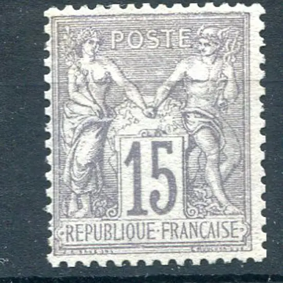 1876/85 15¢ pale grey P&C type I. Fresh MLH. SG ...