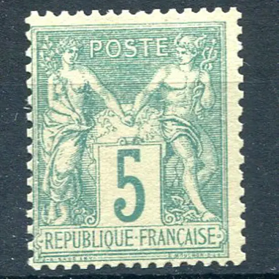 1876/85 5¢ bluish-green P&C. MNG. SG 215, Cat. ...