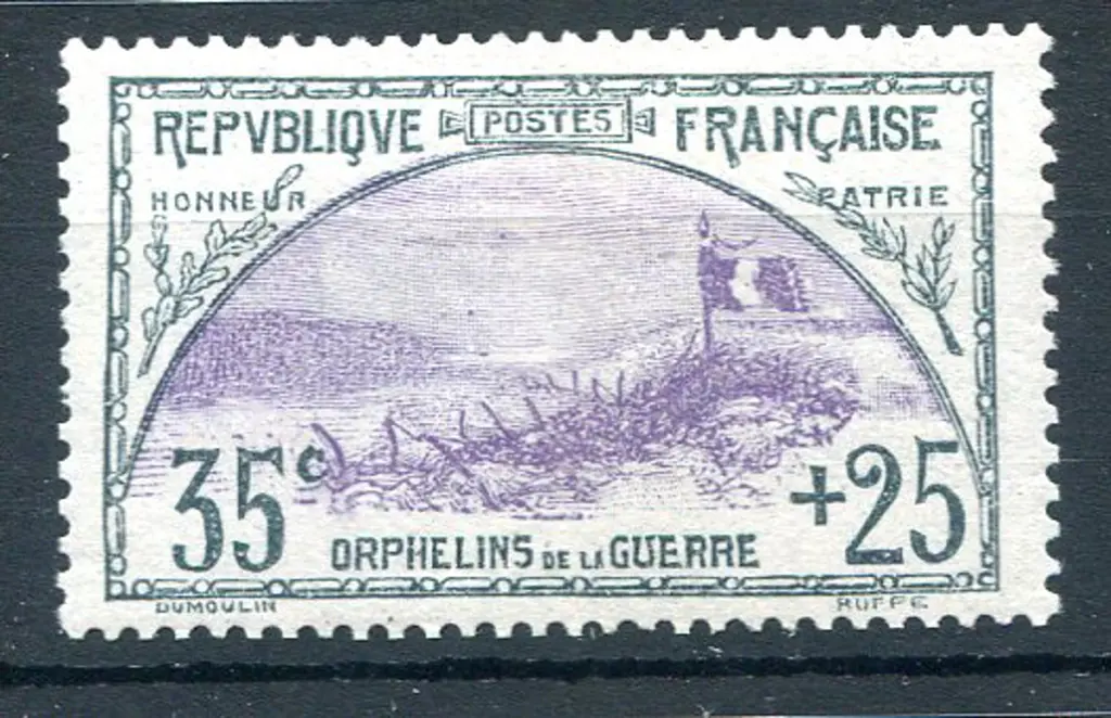 1917/19 35¢ + 25¢ War orphans Fund. MLH & well ... Image 1++
