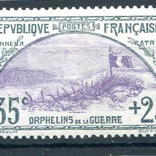 1917/19 35¢ + 25¢ War orphans Fund. MLH & well ...