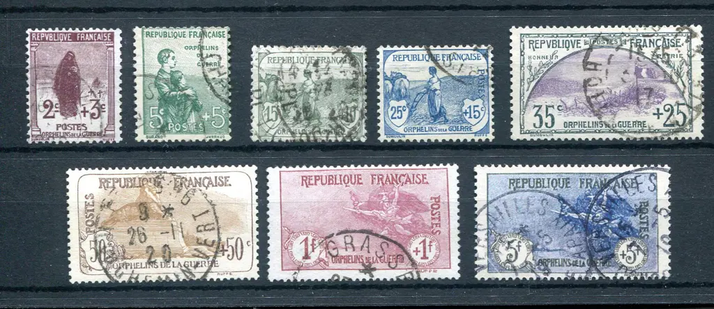 1917/19 War Orphans Fund set of 8 to 5f. Good to ... Image 1++