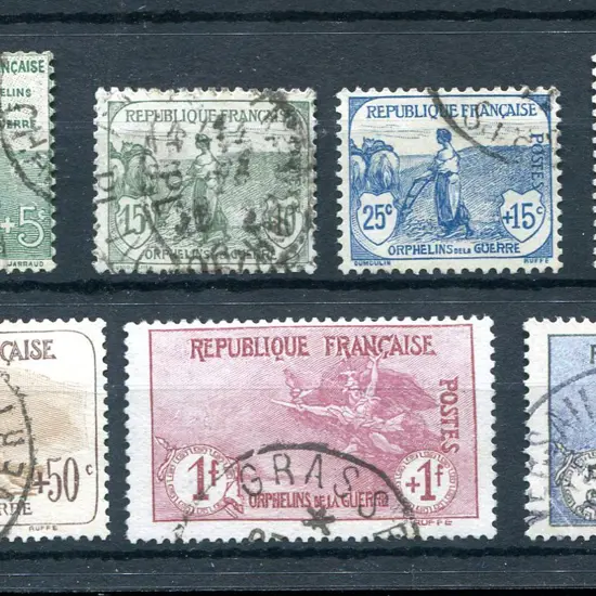 1917/19 War Orphans Fund set of 8 to 5f. Good to ...