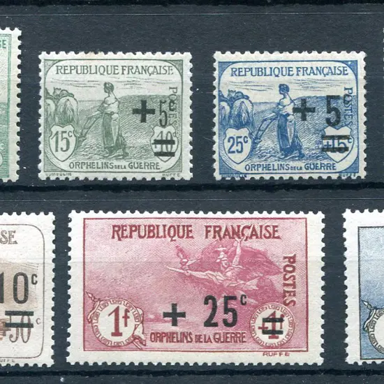 1922 War Orphans Fund set of 8. MLH with usual ...