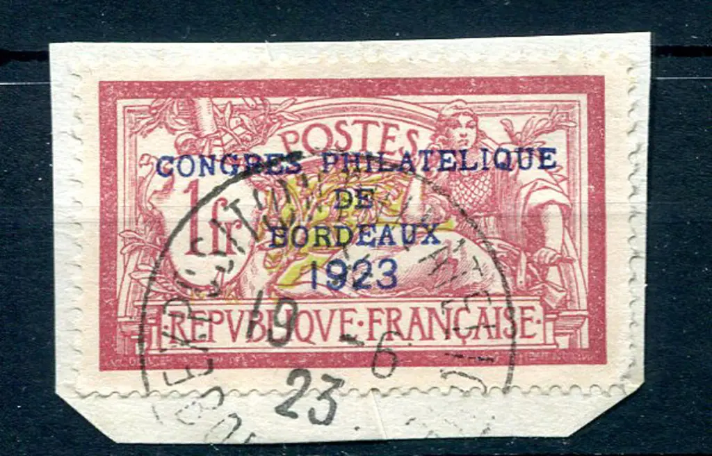 1923 1f Philatelic Congress Bordeaux fine used ... Image 1++