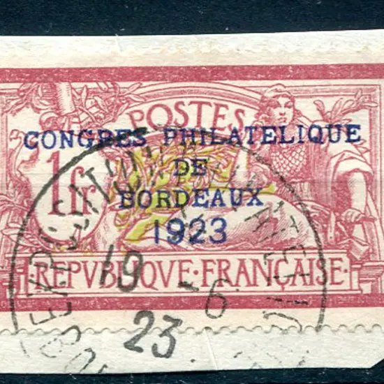 1923 1f Philatelic Congress Bordeaux fine used ...