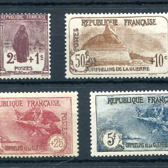 1926/27 War Orphans Fund set of 4 with lowest val ...