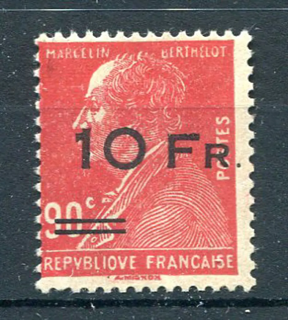 1928 10f on 80¢ Berthellot "Catapult Mail" with 4½ ... Image 1++