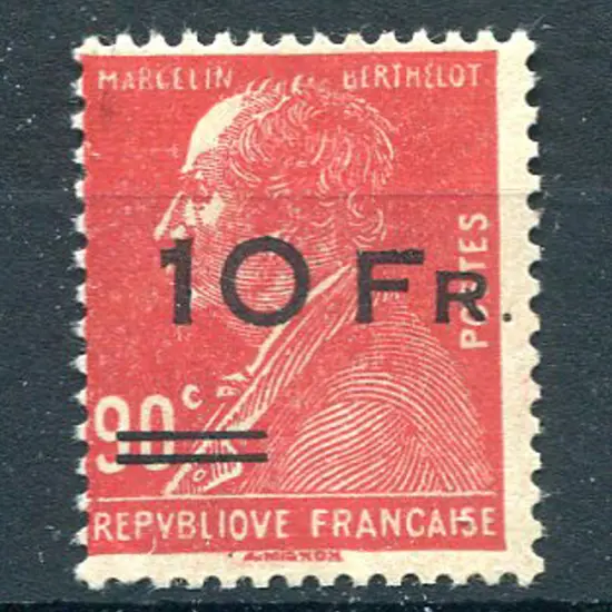 1928 10f on 80¢ Berthellot "Catapult Mail" with 4½ ...
