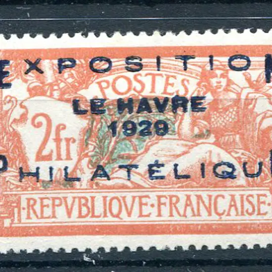 1929 "EXPOSITION PHILATELIQUE LE HAVRE 1929" ovpt. ...